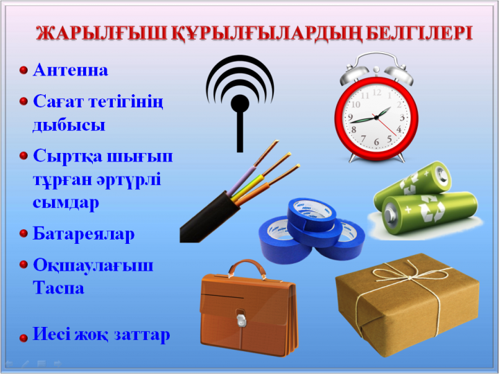 Терроризм актінің қауіпі туынадаған немесе терроризм акті жасалған жағдайдағы әрекеттер туралы  ЖАДЫНАМА